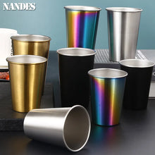 Load image into Gallery viewer, 350/500ml Stainless Steel Cups Household Office Bar Kitchen Drinks Coffee Tumbler Tea Drinking Beer Mug Metal Travel Drink Cup