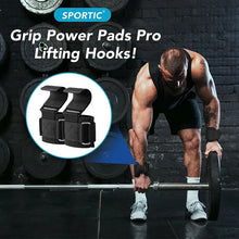 Load image into Gallery viewer, Weight Lifting Hook Grips With Wrist Wraps Hand-Bar Wrist Strap Gym Fitness Hook Weight Strap Pull-Ups Power Lifting Gloves