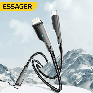 Essage 3 in 1 USB Cable Micro USB Type C Fast Charger for iPhone Samsung Huawei