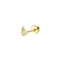 Load image into Gallery viewer, Bobisty 1pc Earrings Surgical Stainless Steel Earrings for Women Dainty Flat Back Earring Stud Hoop Cartilage for Sensitive Ears