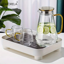Load image into Gallery viewer, Diamond Texture Glass Teapot Kettle Coffee Pot Water Carafe