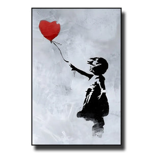 Banksy Street Graffiti Decorative Canvas Painting Art Poster Abstract Figure Mural Room Wall Decoration Prints