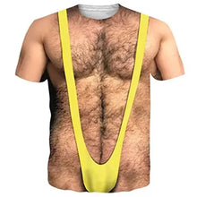 Load image into Gallery viewer, Funny Hairy Chest Graphic T Shirt Men 3d Printed Muscle Fake Abs Short Sleeve T-shirt Summer Spring Cosplay Costume Tee Shirts