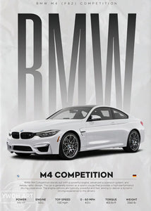 BMW Cars Competition Poster – Modern Canvas Wall Art