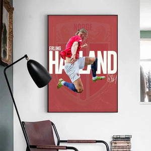 R-Ronaldo Soccer Star Poster – Canvas Wall Art for Boys Room Decor, Football Art