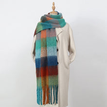 Load image into Gallery viewer, 2025 Winter Thick Warm Scarf Women Cashmere Shawl and Wraps Pashmina Neckerchief Bufanda Female Rainbow Hairy Tessel Echarpe New