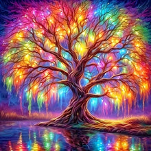 Load image into Gallery viewer, GATYZTORY 5D Diamond Painting Tree Mosaic Full Round Drill Home Decor 30x30cm