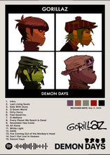 Load image into Gallery viewer, Virtual Anime Rock Band Gorillaz Poster Modern Music Album Cover Canvas Painting Wall Art for Club Living Room Home Decor Mural