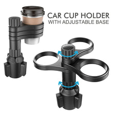 Load image into Gallery viewer, 3 In 1 Car Cup Holder Expander Adapter 360 Rotating Insert Drinks Support Adjustable Base Car Cup Mount Beverage Bottle Bracket