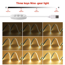 Load image into Gallery viewer, Dimmable COB LED Strip Light 5V USB Flexible LED Tape with ON OFF Switch 320LEDs High Density Linear Lighting with Adhesive Tape