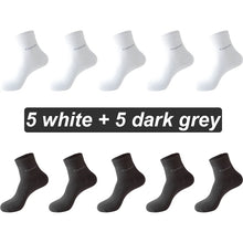 Load image into Gallery viewer, 10 Pairs Bamboo Fiber Socks Men Breathable Anti-Bacterial EU38-46