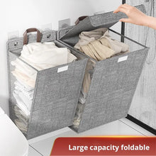 Load image into Gallery viewer, Foldable Adhesive Laundry Basket: Wall-Mounted Organizer for Clothes Storage