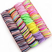 Load image into Gallery viewer, 100pcs Candy Color Hair Bands - Elastic Rubber Scrunchies for Girls - Baby Headbands