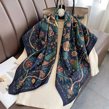 Load image into Gallery viewer, 90*90Cm Square Scarf Twill Silk Feeling Women Head Shawls and Wraps Luxury Hair Tree Print Neck Scarves Hijab Bandana Pashmina
