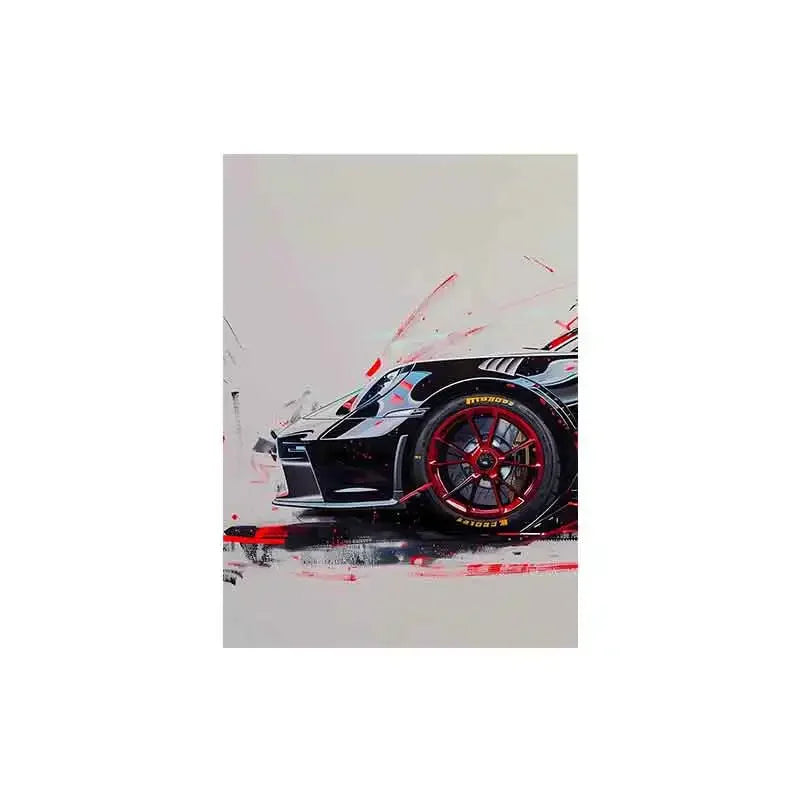 GT3 RS Graffiti Wall Art, HD Canvas Print Poster, Home, Living Room, Room Decoration