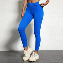 Load image into Gallery viewer, Solid Color Gym Fitness Set Tight Soft cross Fitness Bra 2pc compression High Waist Yoga Legging Suit Comprehensive Training Jog