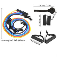 Load image into Gallery viewer, 11pcs Resistance Bands Set - Portable Fitness Equipment with Ankle Strap