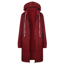Load image into Gallery viewer, 2024 Women's Autumn Winter ThickenHoodies Parkas Loose Hooded Jackets Zipper Pocket Maxi Size Sweatshirt Sports Dresses Outwear