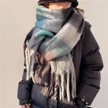 Load image into Gallery viewer, 2025 Winter Thick Warm Scarf Women Cashmere Shawl and Wraps Pashmina Neckerchief Bufanda Female Rainbow Hairy Tessel Echarpe New