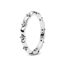 Load image into Gallery viewer, 925 Sterling Silver Rings For Women Original Crown Love Heart Wishbone Engagement Wedding Rose Gold Crystal Ring Luxury Jewelry