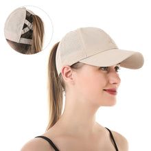 Load image into Gallery viewer, Ponytail Mesh Bucket Hat  Breathable, Sun Protection