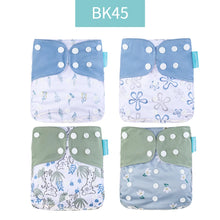 Load image into Gallery viewer, Happyflute New Desig Hot Sale 4Pcs OS Pocket Diaper Washable&amp;Reusable Absorbent Ecological Diaper Cover Adjustable Baby Nappy