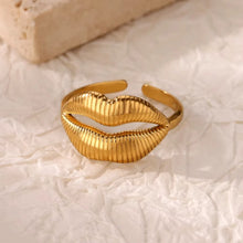 Load image into Gallery viewer, Stainless Steel Zircon Geometric Rings For Women Luxury Evil Eye Gold Color Adjustable Trendy Wedding Aesthetic Jewerly Gift