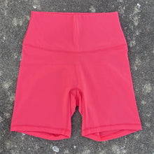 Load image into Gallery viewer, Solid Color Women Fitness Sports Short High Waist Yoga Short Leg Cycling Comprehensive Training Jog Squat Proof Internal Pocket