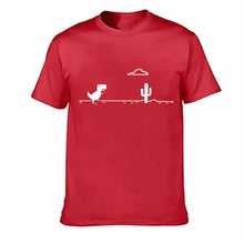 Load image into Gallery viewer, Mosaic Game Cactus Little Dinosaur Prints Men T-Shirts Creativity Street Funny Short Sleeve Casual All-math Mans Clothing