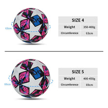 Load image into Gallery viewer, Standard Soccer Ball Professional Outdoors Sports Match Balls Training Seamless Football High Quality PU Material Size 5 Size 4