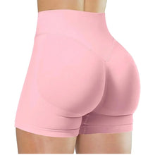 Load image into Gallery viewer, Summer High Waisted Yoga Shorts for Women Fashionable and Sexy Running Fitness Pants Solid Color Yoga Leggings Elastic Tights