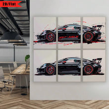 Load image into Gallery viewer, GT3 RS Graffiti Wall Art, HD Canvas Print Poster, Home, Living Room, Room Decoration