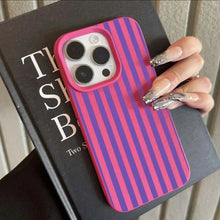 Load image into Gallery viewer, Colorful Striped Minimalist INS Couple Phone Case For iPhone 17 16 11 13 12 14 15 Pro Max XS X XR 7 8 Plus 16E 16 17 Pro Cover