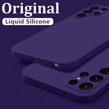 Load image into Gallery viewer, Case For Samsung Galaxy S24 S23 S22 S25 Ultra S24 FE A56 A55 A53 A54 A16 A17 5G S25 Edge Shockproof Liquid Silicone Phone Cover