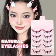 Load image into Gallery viewer, 5 Pairs Natural Daily Makeup Eyelashes Set Simulated Grafting Fish Tail Segmented