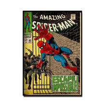 Load image into Gallery viewer, Retro Marvel Super Hero Decorative Painting Anime Spider Man Art Poster American Film Mural Home Childrens Room Wall Decor Print