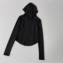 Load image into Gallery viewer, Women Yoga Jacket Long Sleeve Sports Tops Zip Fitness Shirt Winter Warm Hoodie Gym Top Activewear Running Coats Workout Clothes