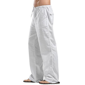 Men's Cotton Linen Pants: Casual Streetwear Lightweight Trousers