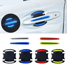 Load image into Gallery viewer, 8 General-Purpose 3D Carbon Fiber Car Door Handle Stickers Scratch-Resistant Stickers Car Safety Reflective Strip Auto Stickers