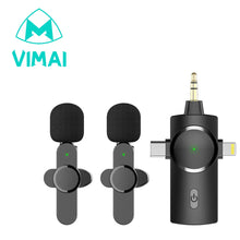 Load image into Gallery viewer, VIMAI Wireless Lavalier Microphone 3-in-1 Interface High-Quality for Streaming &amp; Video