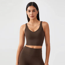 Load image into Gallery viewer, Sports Bra for Women Yoga Top Fixed Chest Pad Gym Vest Shock-proof Workout Tops Yoga Clothes U-shaped Back Fitness Crop Top
