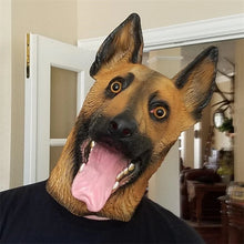 Load image into Gallery viewer, Realistic German Shepherd Dog Mask - Halloween, Cosplay, Party, Full Head Latex!