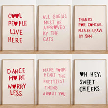 Load image into Gallery viewer, Minimalist Heart Poster – Funny Aesthetic Wall Art Print