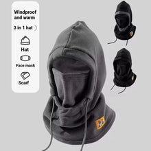 Load image into Gallery viewer, Winter Warm Hat with Mask and Neck Warmer 3-in-1 Windproof Balaclava forMen and Women Masked hat Cycling Cold Weather Protection