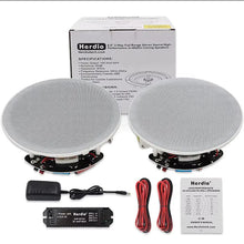 Load image into Gallery viewer, Herdio 2PCS 6.5 Inch Home Audio 300W Ceiling Bluetooth Speaker Home Recessed Speaker System For Indoor Kitchen Bedroom Bathroom