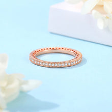Load image into Gallery viewer, 925 Sterling Silver Rings For Women Original Infinity Love Heart Engagement Wedding Ring Rose Gold Crystals Luxury Jewelry Gift