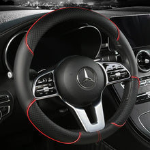 Load image into Gallery viewer, All Seasons Leather Diamond Steering Wheel Cover Universal Fit for 14 .5-15 Inch Durable Leather Cover Anti-Slip Veins Design