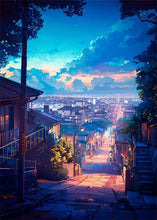 Load image into Gallery viewer, Japanese Street Scenery Sakura Architecture Canvas Posters and Prints Wall Art Paintings Mural for Modern Living Room Home Decor
