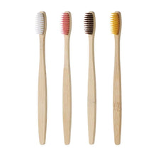 Load image into Gallery viewer, Cowhide Bamboo Toothbrush Set: Eco-Friendly Natural Brush, 10PCS