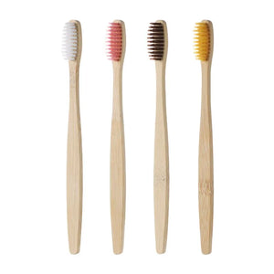 Cowhide Bamboo Toothbrush Set: Eco-Friendly Natural Brush, 10PCS